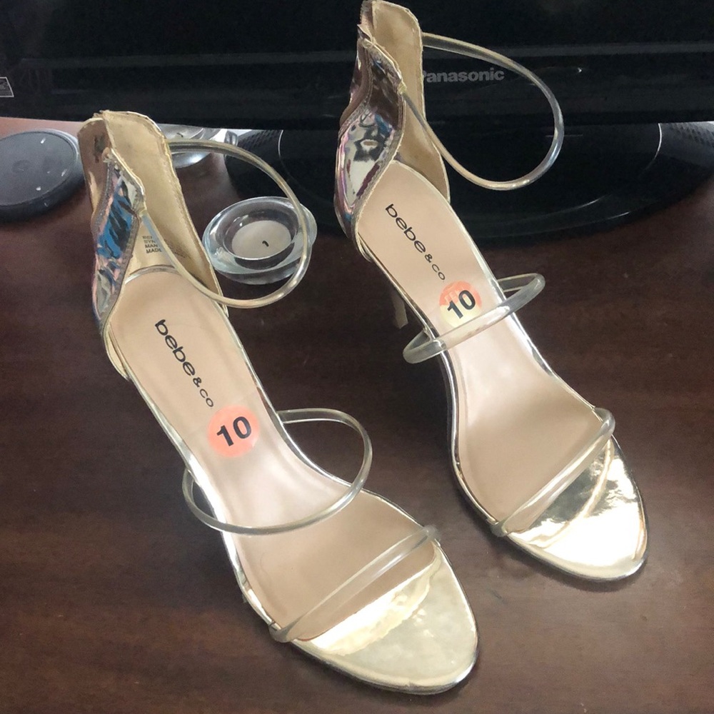 BeBe Berdine Stappy sandals gold clear straps